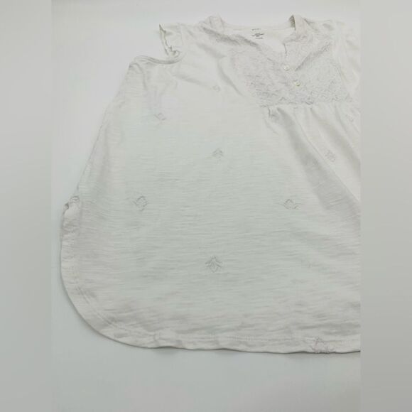 J. Jill | tonal embroidered White Sleeveless Top | 2x - Picture 4 of 7